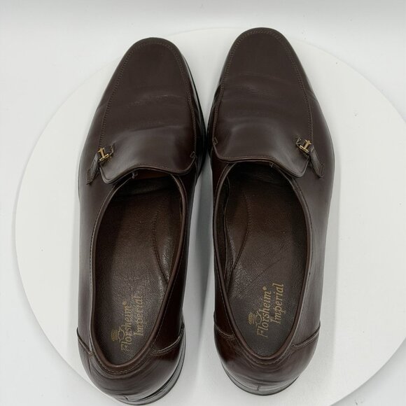 Florsheim Men’s Como Moc Toe Bit Loafers Brown Nappa Leather Vintage 9.5M - Picture 6 of 9